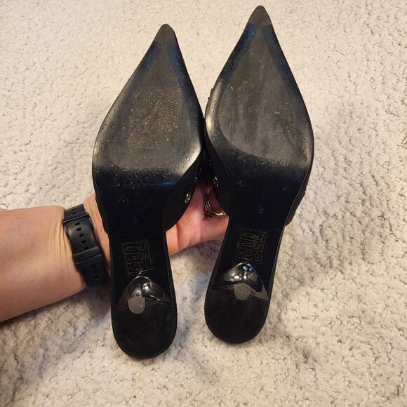 Jeffrey Campbell Gratis pointed-toe mule black suede Womens size 6 - Picture 4 of 9